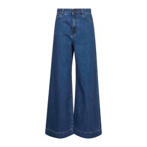 Max Mara Weekend Women Blue Denim Vega Wide Leg Jeans